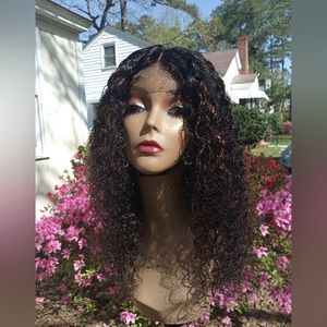🛑 SOLD 🛑 Deep Wave Human Hair Wig w/ Highlights